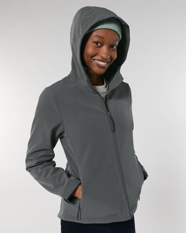 Stella Discoverer - Die Damen-Softshelljacke mit Kapuze - Anthracite - S bedrucken, Art.-Nr. STJW159C2531S Stella Discoverer - Die Damen-Softshelljacke mit Kapuze - Anthracite - S bedrucken, Art.-Nr. STJW159C2531S