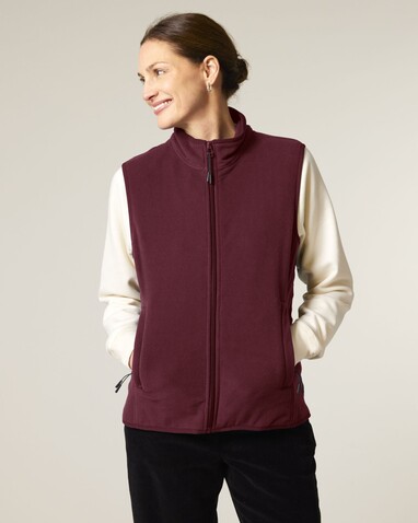 Stella Quester - Damen ärmellose Fleece-Jacke - Burgundy - XXL bedrucken, Art.-Nr. STJW241C2442X