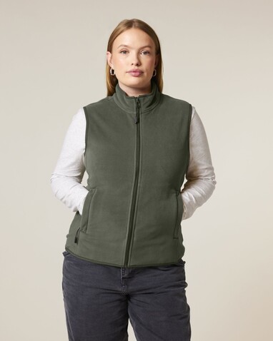 Stella Quester - Die Damen-Fleeceweste - Khaki - XL bedrucken, Art.-Nr. STJW241C2231X Stella Quester - Die Damen-Fleeceweste - Khaki - XL bedrucken, Art.-Nr. STJW241C2231X