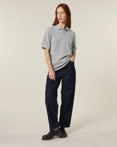 Prepster 2.0 - Das Unisex-Polo - Heather Grey - 3XL bedrucken, Art.-Nr. STPU222C2503X