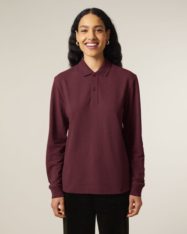 Prepster 2.0 Long Sleeve - Das Langarm-Unisex-Polo - Burgundy - XS bedrucken, Art.-Nr. STPU223C244XS Prepster 2.0 Long Sleeve - Das Langarm-Unisex-Polo - Burgundy - XS bedrucken, Art.-Nr. STPU223C244XS