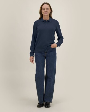 Prepster 2.0 Long Sleeve - Das Langarm-Unisex-Polo - French Navy - M bedrucken, Art.-Nr. STPU223C7271M