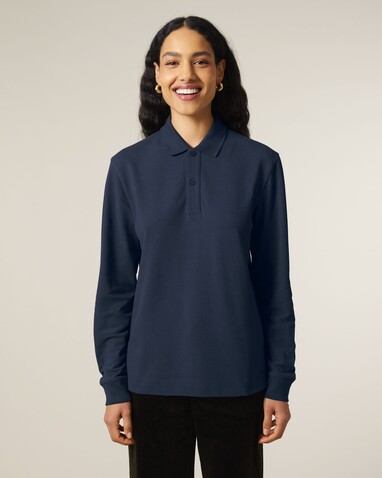 Prepster 2.0 Long Sleeve - Das Langarm-Unisex-Polo - French Navy - XL bedrucken, Art.-Nr. STPU223C7271X