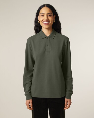 Prepster 2.0 Long Sleeve - Das Langarm-Unisex-Polo - Khaki - L bedrucken, Art.-Nr. STPU223C2231L Prepster 2.0 Long Sleeve - Das Langarm-Unisex-Polo - Khaki - L bedrucken, Art.-Nr. STPU223C2231L