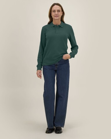 Prepster 2.0 Long Sleeve - Das Langarm-Unisex-Polo - Glazed Green - 3XL bedrucken, Art.-Nr. STPU223C0363X