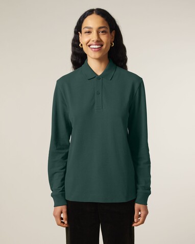 Prepster 2.0 Long Sleeve - Das Langarm-Unisex-Polo - Glazed Green - 3XL bedrucken, Art.-Nr. STPU223C0363X