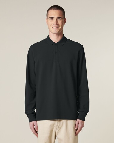 Prepster 2.0 Long Sleeve - Das Langarm-Unisex-Polo - Black - S bedrucken, Art.-Nr. STPU223C0021S Prepster 2.0 Long Sleeve - Das Langarm-Unisex-Polo - Black - S bedrucken, Art.-Nr. STPU223C0021S
