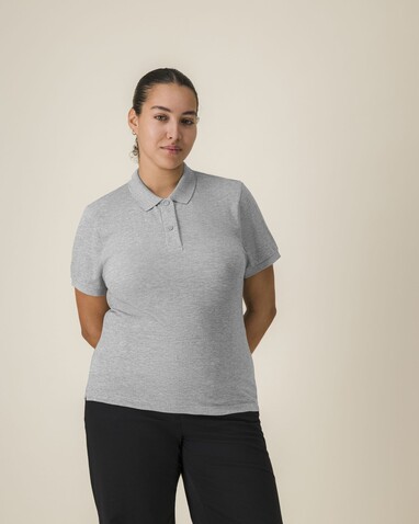 Stella Coaster - Das Damen-Polo - Heather Grey - S bedrucken, Art.-Nr. STPW977C2501S Stella Coaster - Das Damen-Polo - Heather Grey - S bedrucken, Art.-Nr. STPW977C2501S