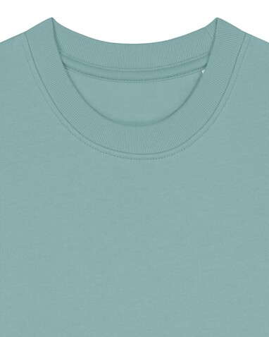 Mini Changer 2.0 - Das Iconic Kinder-Sweatshirt - Teal Monstera - 7-8/122-128cm bedrucken, Art.-Nr. STSK181C06007