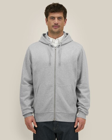 Cultivator 2.0 - Der Iconic Unisex-Zip-Hoodie - Heather Grey - L bedrucken, Art.-Nr. STSU179C2501L