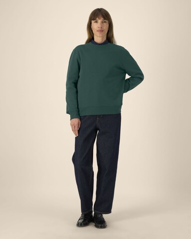 Thinker - Das Rundhals-Unisex-Sweatshirt aus recycelter Baumwolle - Glazed Green - L bedrucken, Art.-Nr. STSU269C0361L