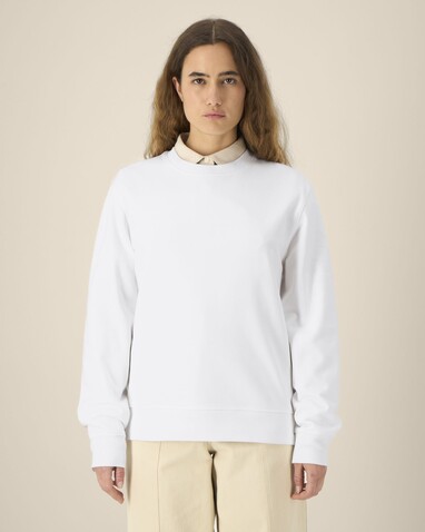 Thinker - Das Rundhals-Unisex-Sweatshirt aus recycelter Baumwolle - White - XS bedrucken, Art.-Nr. STSU269C001XS