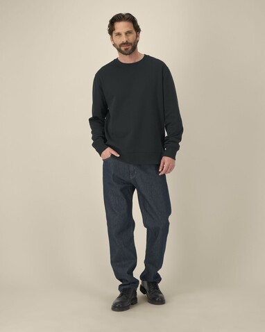 Thinker - Das Rundhals-Unisex-Sweatshirt aus recycelter Baumwolle - Black - 5XL bedrucken, Art.-Nr. STSU269C0025X