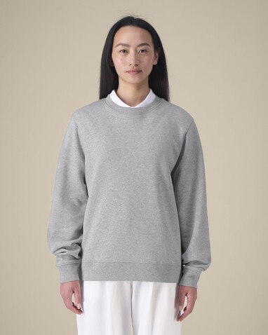 Stella Thinker - Das Damen-Rundhals-Sweatshirt aus recycelter Baumwolle - Heather Grey - XS bedrucken, Art.-Nr. STSW254C250XS