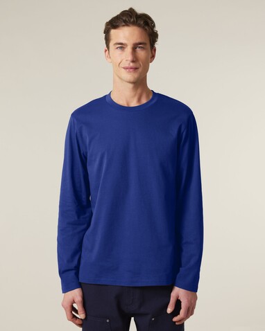 Creator 2.0 Long Sleeve - Das Iconic Langarm-Unisex-T-Shirt - Worker Blue - M bedrucken, Art.-Nr. STTU199C0881M