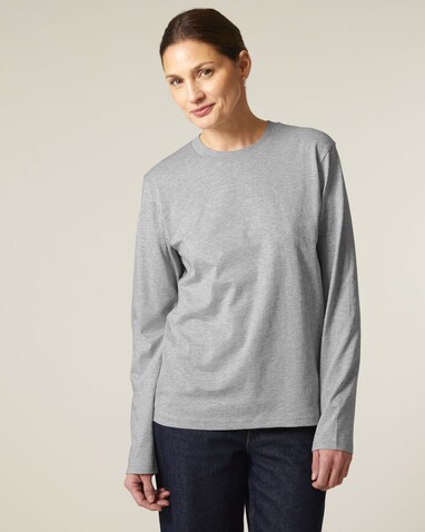 Creator 2.0 Long Sleeve - Das Iconic Langarm-Unisex-T-Shirt - Heather Grey - XXL bedrucken, Art.-Nr. STTU199C2502X