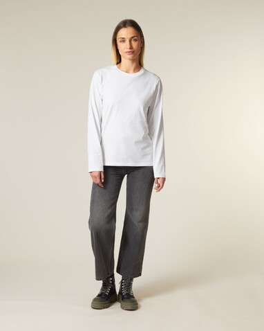 Creator 2.0 Long Sleeve - Das Iconic Langarm-Unisex-T-Shirt - White - 4XL bedrucken, Art.-Nr. STTU199C0014X