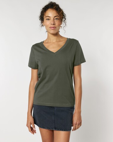 Stella Isla - Das Damen-T-Shirt mit V-Ausschnitt - Khaki - XS bedrucken, Art.-Nr. STTW176C223XS Stella Isla - Das Damen-T-Shirt mit V-Ausschnitt - Khaki - XS bedrucken, Art.-Nr. STTW176C223XS