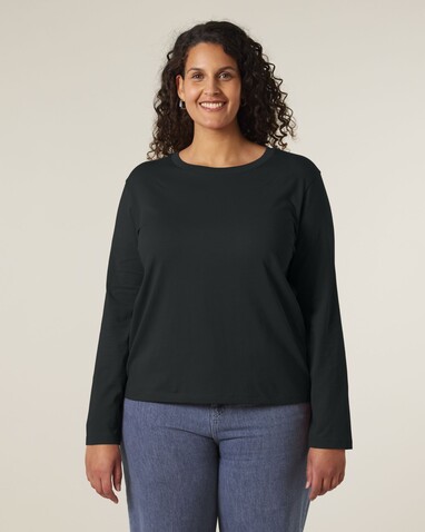 Stella Muser Long Sleeve - Das Iconic Langarm-Damen-T-Shirt - Black - M bedrucken, Art.-Nr. STTW219C0021M