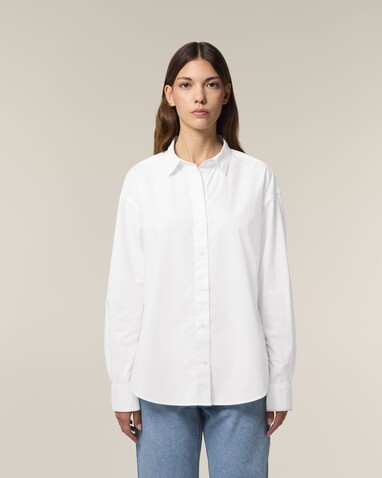 Stella Styler Shirt - Das Relaxed Damen-Popelinehemd - White - XL bedrucken, Art.-Nr. STWW973C0011X Stella Styler Shirt - Das Relaxed Damen-Popelinehemd - White - XL bedrucken, Art.-Nr. STWW973C0011X
