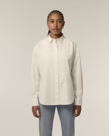 Stella Styler Shirt - Das Relaxed Damen-Popelinehemd - Cream - XS bedrucken, Art.-Nr. STWW973C361XS Stella Styler Shirt - Das Relaxed Damen-Popelinehemd - Cream - XS bedrucken, Art.-Nr. STWW973C361XS