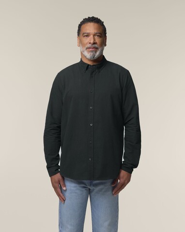 Stanley Oxford Shirt - Das Herren-Oxfordhemd - Black - S bedrucken, Art.-Nr. STWM968C0021S