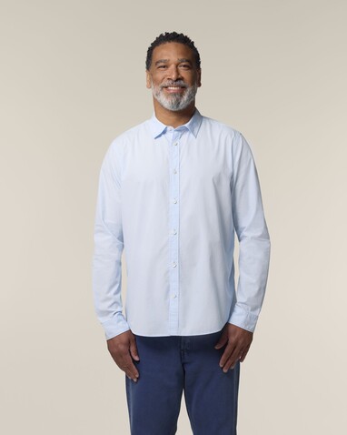 Stanley Styler Shirt - Das Herren-Popelinehemd - Summer Blue - 5XL bedrucken, Art.-Nr. STWM969C3665X