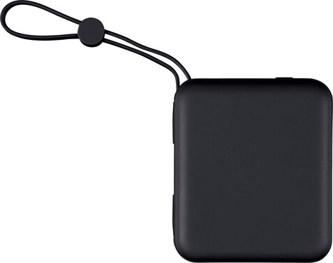 Recycelte ABS-Powerbank Jona – Schwarz bedrucken, Art.-Nr. 001999999_1298466