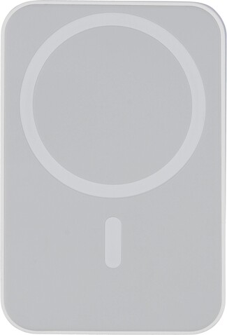 Powerbank mit kabellosem Ladegerät Miren | 5.000 mAh | MagSafe-kompatibel – Weiß bedrucken, Art.-Nr. 002999999_1298467