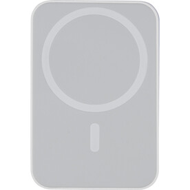 Recycelte kabellose Ladestation Miren – Weiß bedrucken, Art.-Nr. 002999999_1298467