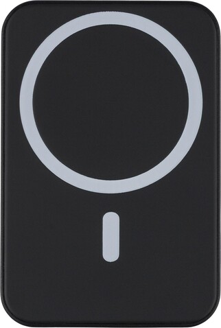 Recycelte kabellose Ladestation Miren – Schwarz bedrucken, Art.-Nr. 001999999_1298467