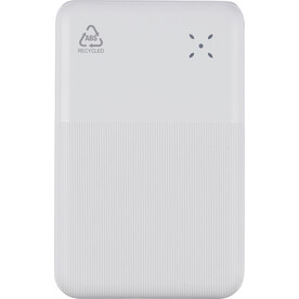 Recycelte ABS-Ladestation Rayen – Weiß bedrucken, Art.-Nr. 002999999_1298469