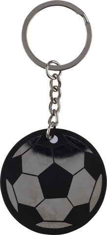 Schlüsselanhänger Ciro | Fußball – Schwarz bedrucken, Art.-Nr. 001999999_1349497