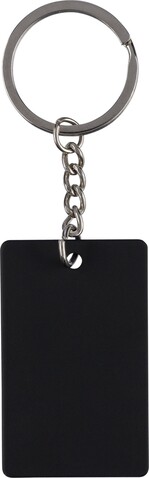 Schlüsselanhänger Jax | Rechteckig – Schwarz bedrucken, Art.-Nr. 001999999_1349498