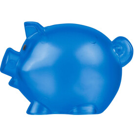 Recyceltes PS-Kunststoff-Sparschwein Vivi – Kobaltblau bedrucken, Art.-Nr. 023999999_1349500