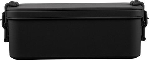 PP-Zweischicht-Lunchbox Siena – Schwarz bedrucken, Art.-Nr. 001999999_1349525