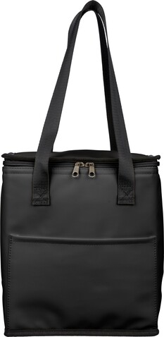 Recycelte PU-Kühltasche Adira – Schwarz bedrucken, Art.-Nr. 001999999_1349529