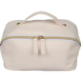 Recycelte PU-Kulturtasche Alon – beige bedrucken, Art.-Nr. 357999999_1349534