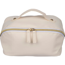 Recycelte PU-Kulturtasche Alon – beige bedrucken, Art.-Nr. 357999999_1349534