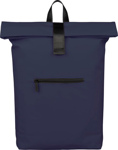 Recycelter PU-Rucksack Naiya – Blau bedrucken, Art.-Nr. 005999999_1349535