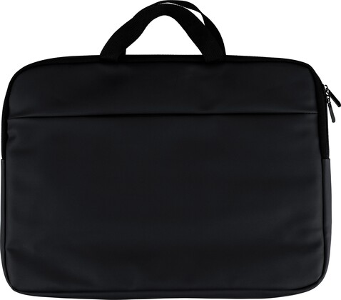 Recycelte PU-Laptoptasche Rafi – Schwarz bedrucken, Art.-Nr. 001999999_1349537