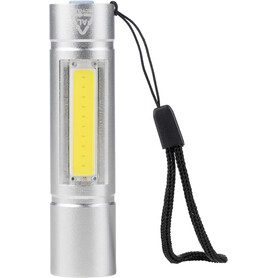 Taschenlampe aus recyceltem Aluminium COB Sami – Silber bedrucken, Art.-Nr. 032999999_1350405