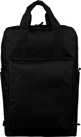 Recycelter Rucksack aus Polyester (900D) Amalia – Schwarz bedrucken, Art.-Nr. 001999999_1351339