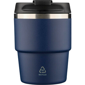 Recycelter Edelstahl-Becher mit doppelter Wand (175 ml) Oli – Blau bedrucken, Art.-Nr. 005999999_1353905