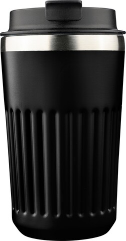 Reisebecher aus recyceltem Edelstahl (400 ml) Chiara – Schwarz bedrucken, Art.-Nr. 001999999_1353907 Reisebecher aus recyceltem Edelstahl (400 ml) Chiara – Schwarz bedrucken, Art.-Nr. 001999999_1353907