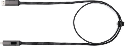 BrandCharger Ladekabel Thor | 4-in-1 – stahlgrau bedrucken, Art.-Nr. 411999999_1355995