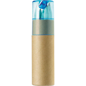 Buntstiftset Libbie | Recycling-Karton | 6 Stück – Hellblau bedrucken, Art.-Nr. 018999999_1404871