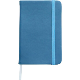 Notizbuch Brigitta | PU | A5 | Blanko – Hellblau bedrucken, Art.-Nr. 018999999_1404880