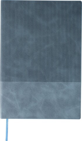 Recyceltes PU-Notizbuch (A5) Elian – Hellblau bedrucken, Art.-Nr. 018999999_1414972