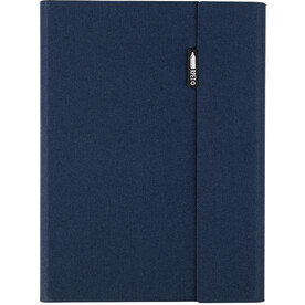 Mappe Tamara | Recyceltes PET | A5 – Blau bedrucken, Art.-Nr. 005999999_1414989